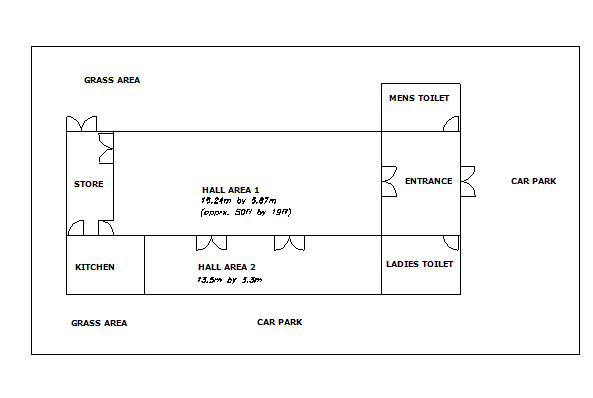 Floor-Layout Liverton Village Hall floor layout